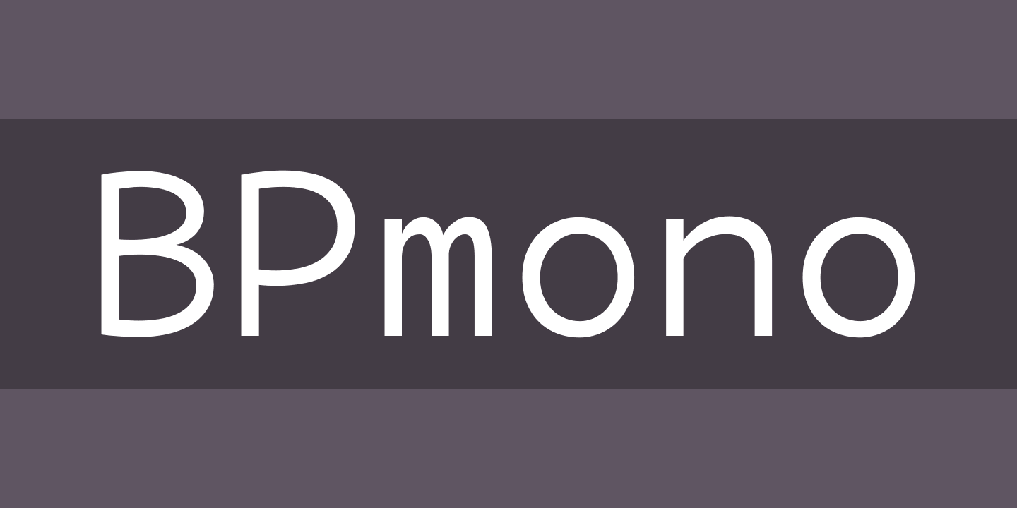 Schriftart BPmono